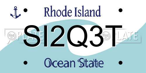 SI2Q3T Rhode Island License Plate