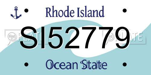 SI52779 Rhode Island License Plate