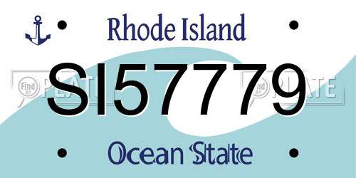 SI57779 Rhode Island License Plate