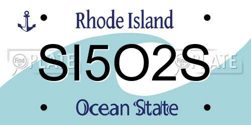 SI5O2S Rhode Island License Plate
