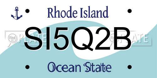 SI5Q2B Rhode Island License Plate