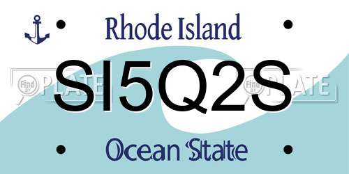 SI5Q2S Rhode Island License Plate