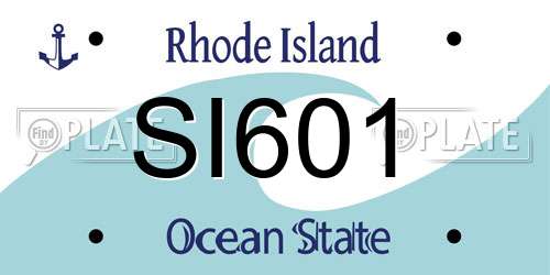 SI601 Rhode Island License Plate