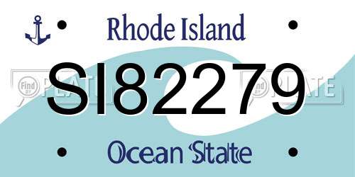 SI82279 Rhode Island License Plate
