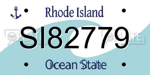 SI82779 Rhode Island License Plate