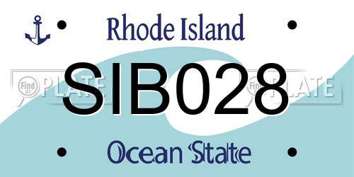 SIB028 Rhode Island License Plate