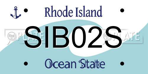SIB02S Rhode Island License Plate