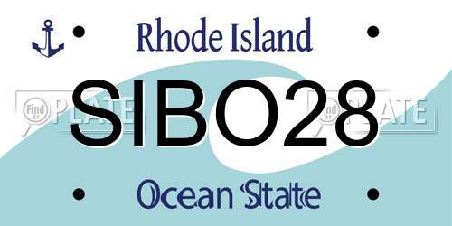 SIBO28 Rhode Island License Plate