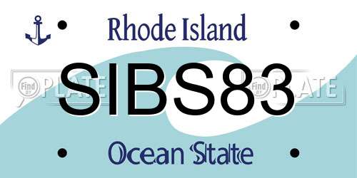 SIBS83 Rhode Island License Plate