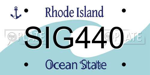 SIG440 Rhode Island License Plate