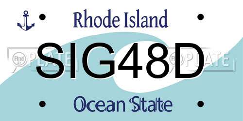 SIG48D Rhode Island License Plate