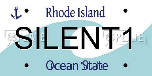 SILENT1 Rhode Island License Plate