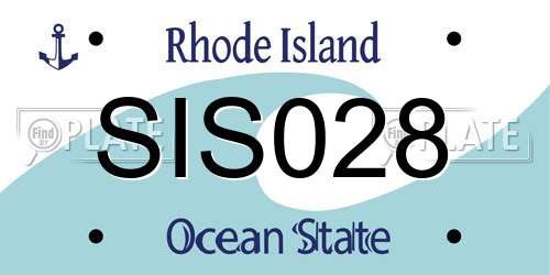 SIS028 Rhode Island License Plate