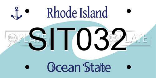 SIT032 Rhode Island License Plate