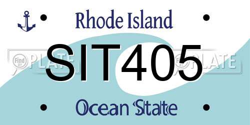 SIT405 Rhode Island License Plate