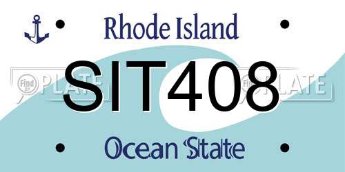 SIT408 Rhode Island License Plate