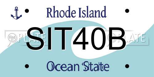 SIT40B Rhode Island License Plate