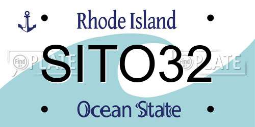 SITO32 Rhode Island License Plate