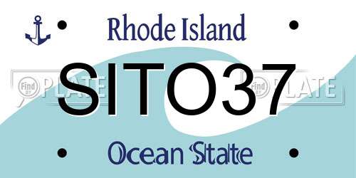 SITO37 Rhode Island License Plate