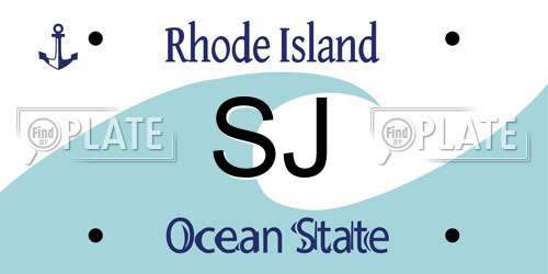 SJ Rhode Island License Plate