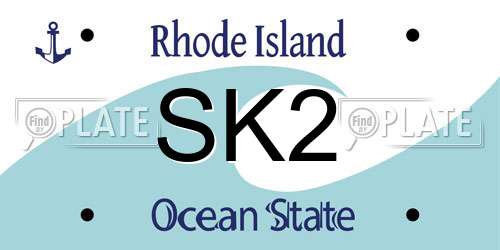 SK2 Rhode Island License Plate