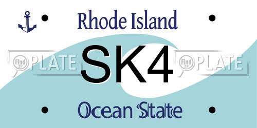 SK4 Rhode Island License Plate