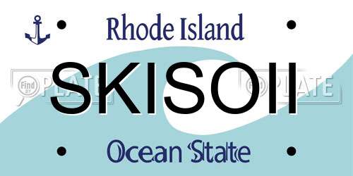 SKISOII Rhode Island License Plate