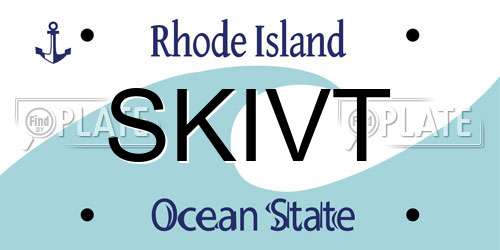 SKIVT Rhode Island License Plate
