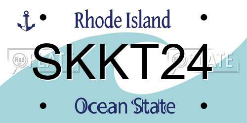 SKKT24 Rhode Island License Plate