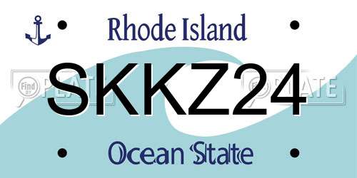 SKKZ24 Rhode Island License Plate