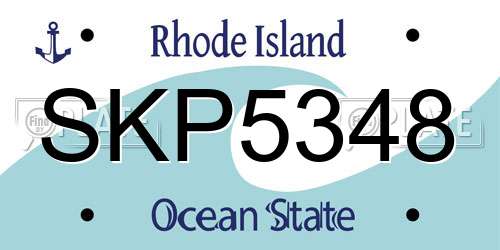 SKP5348 Rhode Island License Plate