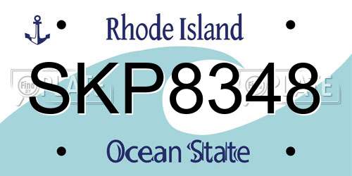 SKP8348 Rhode Island License Plate