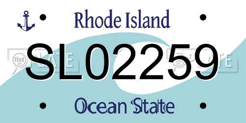 SL02259 Rhode Island License Plate