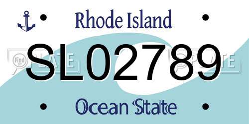 SL02789 Rhode Island License Plate