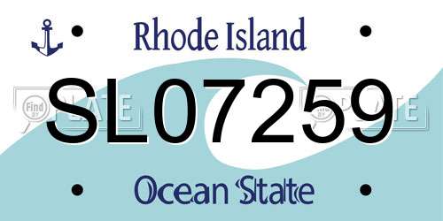 SL07259 Rhode Island License Plate