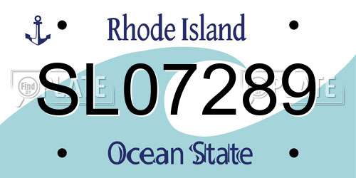 SL07289 Rhode Island License Plate