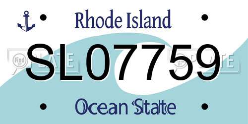 SL07759 Rhode Island License Plate