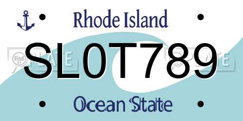 SL0T789 Rhode Island License Plate