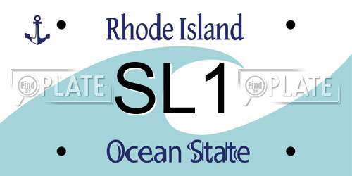 SL1 Rhode Island License Plate