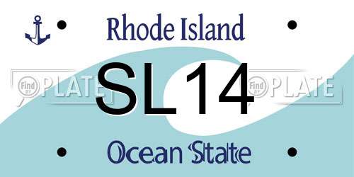 SL14 Rhode Island License Plate