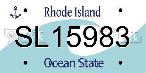SL15983 Rhode Island License Plate
