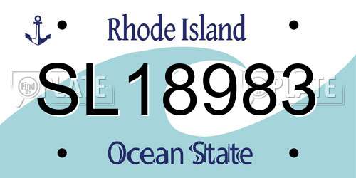 SL18983 Rhode Island License Plate
