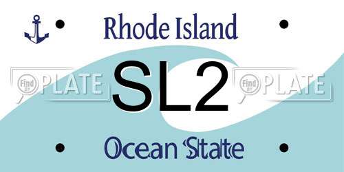 SL2 Rhode Island License Plate