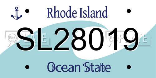 SL28019 Rhode Island License Plate