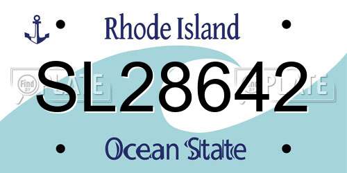 SL28642 Rhode Island License Plate
