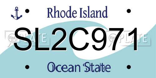 SL2C971 Rhode Island License Plate