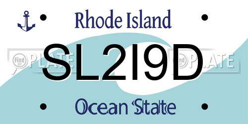 SL2I9D Rhode Island License Plate