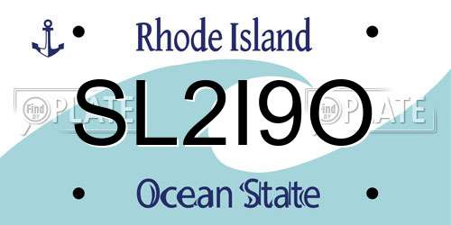 SL2I9O Rhode Island License Plate