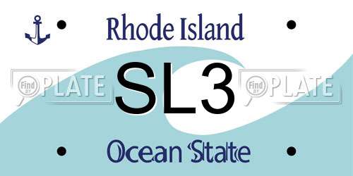SL3 Rhode Island License Plate