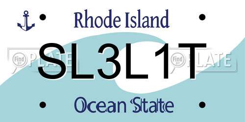 SL3L1T Rhode Island License Plate